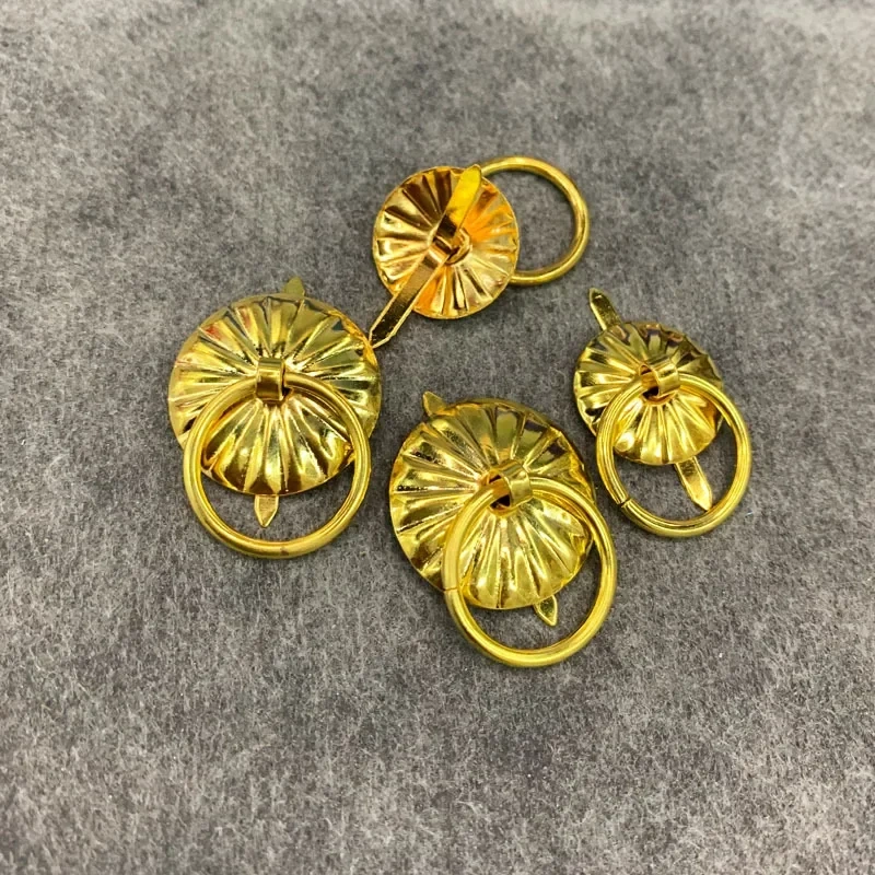 DIY Delicate Antique Bronze color Jewelry Mini  Pull Ring Fasteners Brad  For Box Chest Cabinet Furniture Hardware Accessories