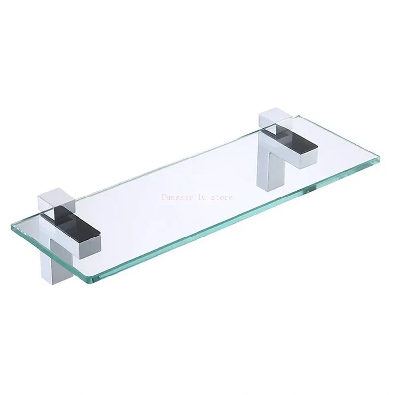 2Pcs F-type Glass Clamp Glass Plated Brackets Zinc Alloy Chrome finish Shelf Holder Support Brackets Glass holder