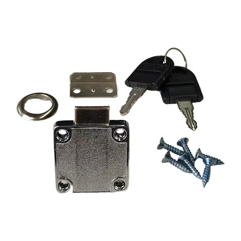 1 Set Cabinet Drawer Latch Locks Furniture Door Lock Hardware Desk Lock Wardrobe Cabinet Door Locks Bedside Bookcase Solid Lock
