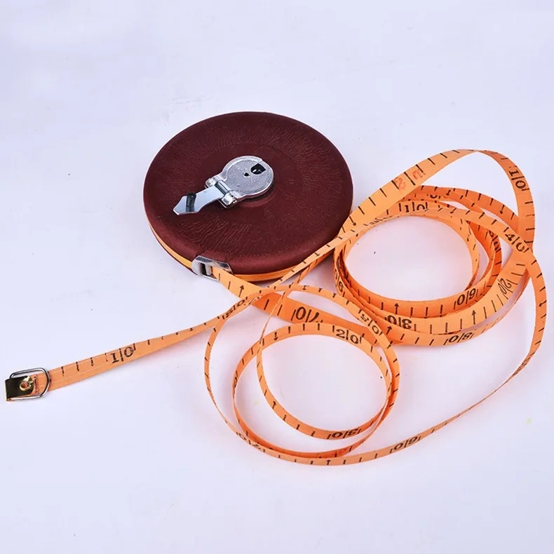 50M Fiber Tape Measure Engineering Grade Manual Measuring Tool Ruler Durable and Durable Meter Ruler Construction Measurement