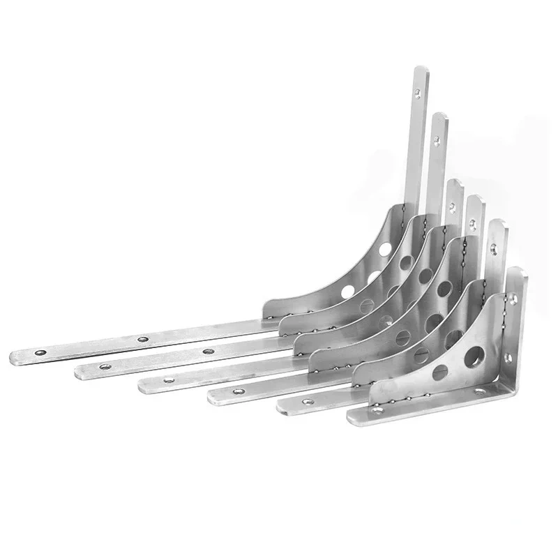 2pc  Newest  Silver Color Tripod Bracket for Wall Shelf Bookcase Compartment Mounting Bracket Mount fixed support Shelf