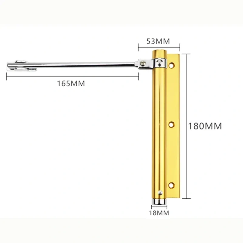 1pcs Adjustable Door Closer Single Spring Strength Surface Mounted Mini Automatic Closing Fire Rated Door Hardware 180*165*53mm