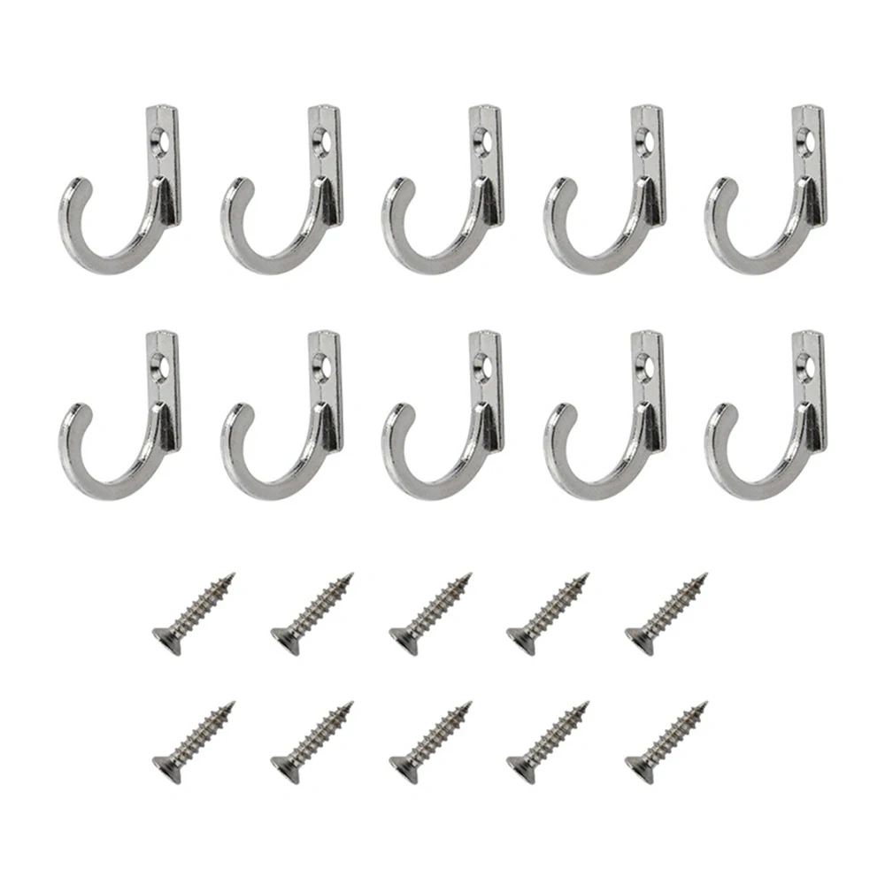 10PCS Small Antique Hooks Wall Hanger Curved Buckle Horn Lock Clasp Hook for Wooden Jewelry Box Hardware Home Coats Hat Clothes