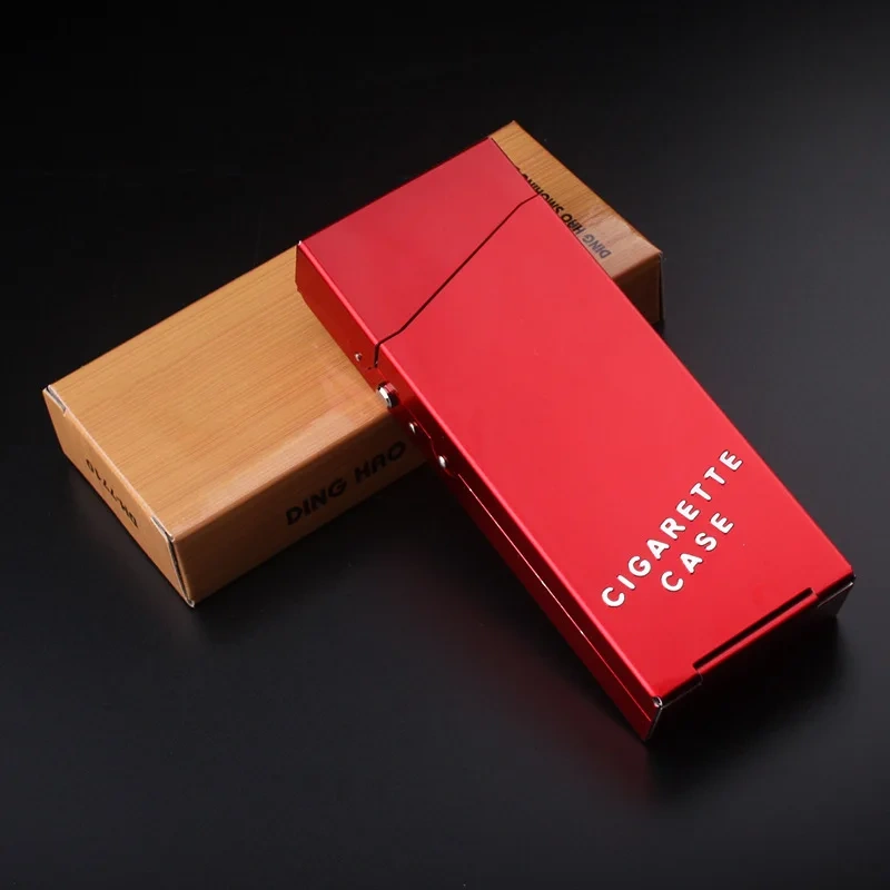Cigarette Box 21 Pieces Of Aluminum Alloy Thin Cigarette Box Moisture Proof And Pressure Proof Creative Cigarette Case