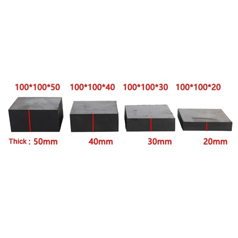 1pcs Black Rubber Sheets Damping Gasket Pad 50x50mm 100x100mm  Thick 10mm 15mm 20mm