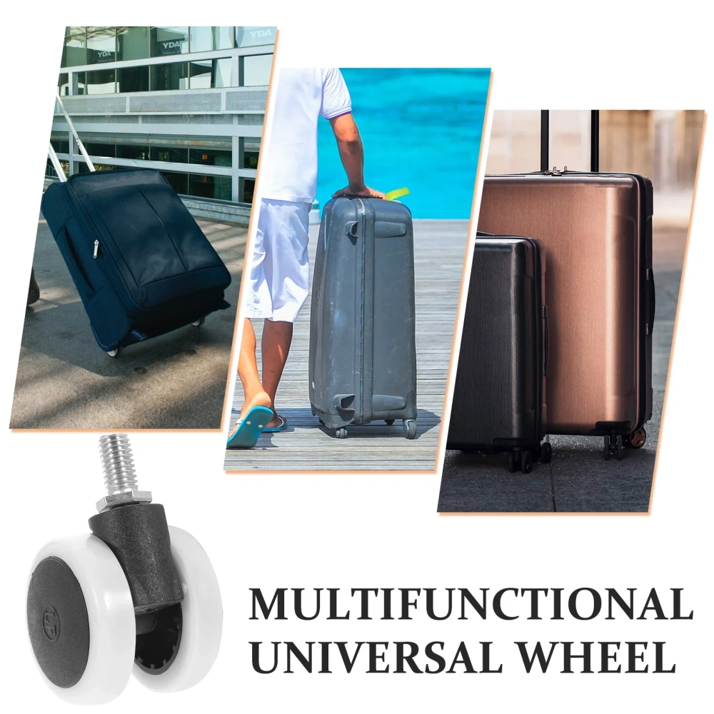 4Pcs Caster Set Small Pulley Wheels Rubbish Bin Mini Rollers for Planters Swivel PU edge wrapping silent furniture casters