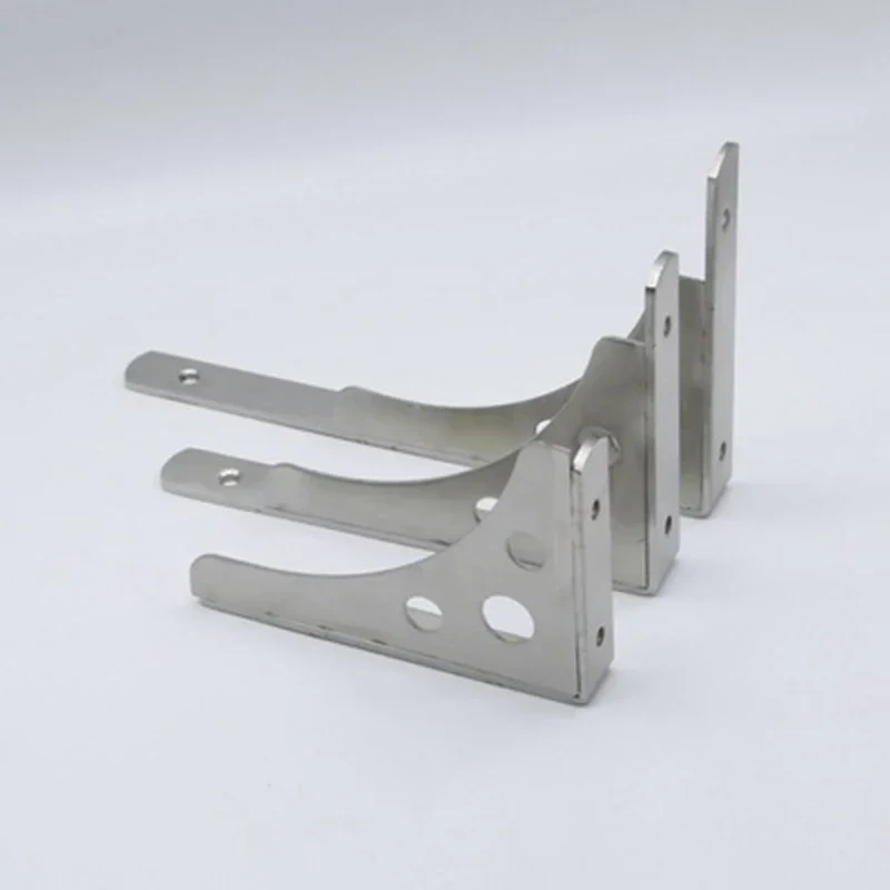 2pc  Newest  Silver Color Tripod Bracket for Wall Shelf Bookcase Compartment Mounting Bracket Mount fixed support Shelf