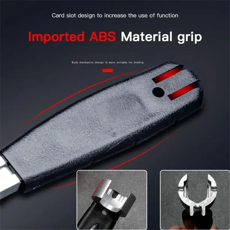 Adjustable Wrench Short Handle Repairing Large Opening Spanner Basin Sink Multifunctional Faucet Pipe Tubing Hand Tool Durable