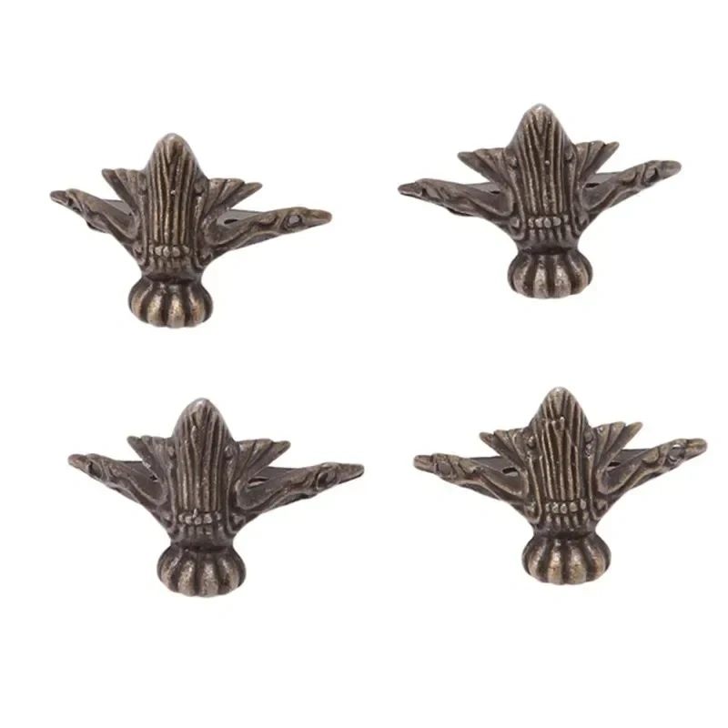 4PC Silver Golden Foot Alloy Corner Guard Furniture Decorative Four Foot Support Table Foot Small Size Furniture Decoration