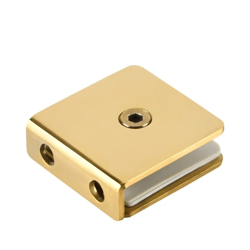 304 stainless steel glass clamp titanium gold L-shaped shower room partition code Bathroom glass fittings connection code