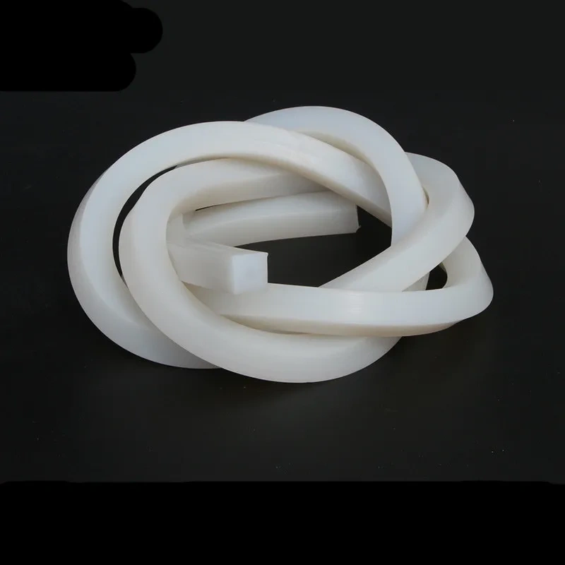 1meter 5mm x 5mm/10mm/15mm/20mm/30mm High Temperature Resistant Solid Silicone Rubber Sealing Strip Weatherstrip