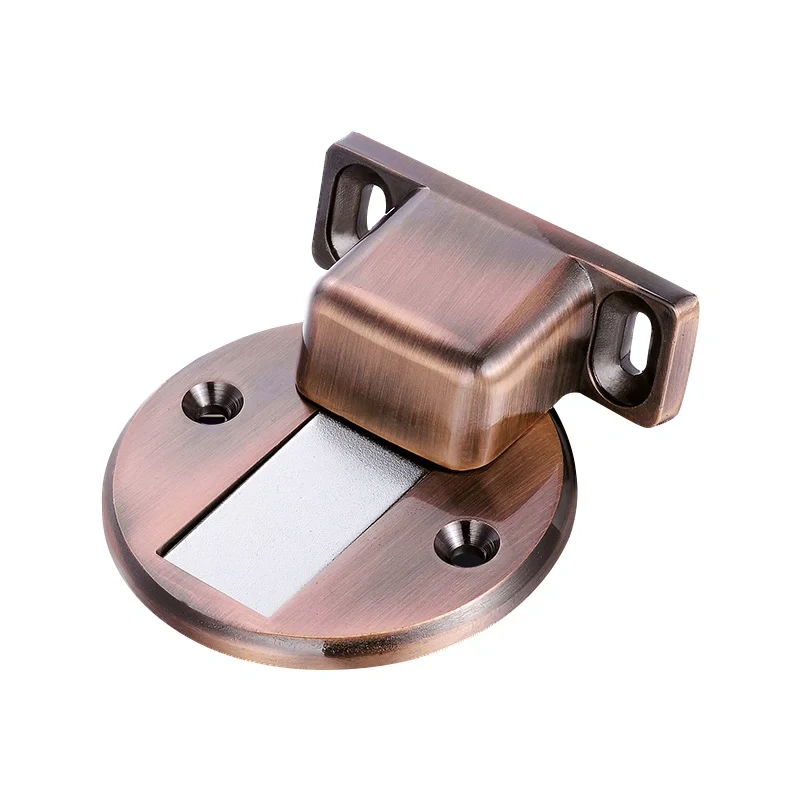 Zinc Alloy Casting Floor-mounted Magnetic Door Stopper Door Stops Floor Suction Door Holder For Home Furniture Hardware