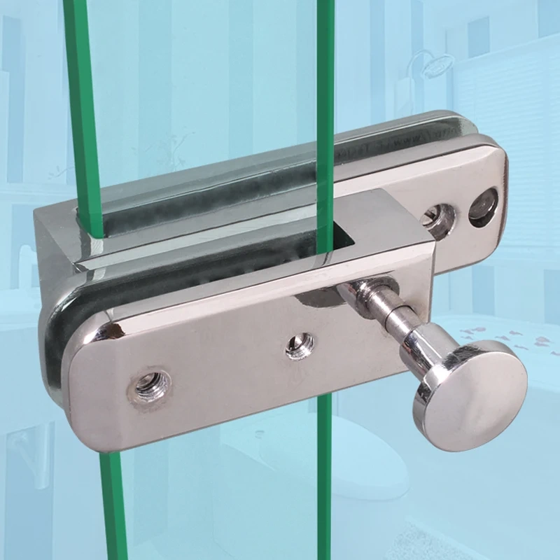 Bathroom Sliding Door Lock Shower Room Sliding Door Lock Bathroom Partition Door No-opening Double Open Glass Lock