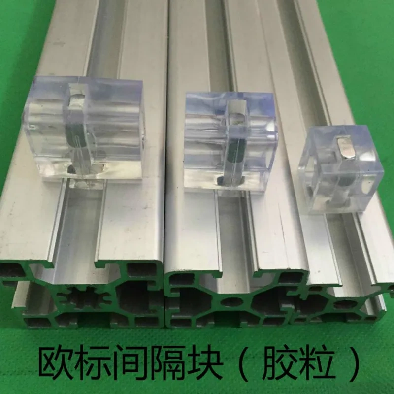 European standard Aluminum profile spacer plate plexiglass fixing connector spacer fixing piece For 2020/3030/4040/4545 Profile
