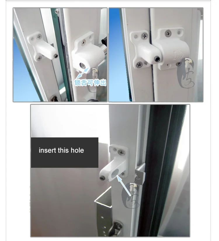 Inside flat window anti-theft lock plastic steel aluminum alloy window lock children safety lock limit window lock
