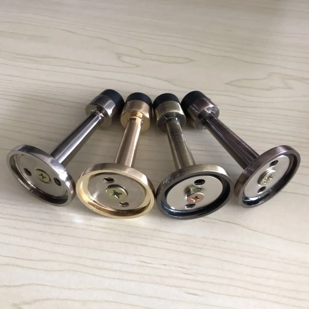 New listing stainless steel rubber door stopper bedroom / bathroom door holder wall to prevent collision pad
