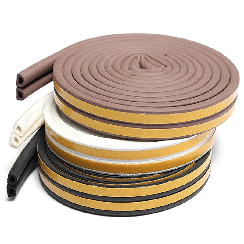 5 meters DIPE self-adhesive door and window sealing strip glass window anti-collision rubber strip foam sound insulation strip