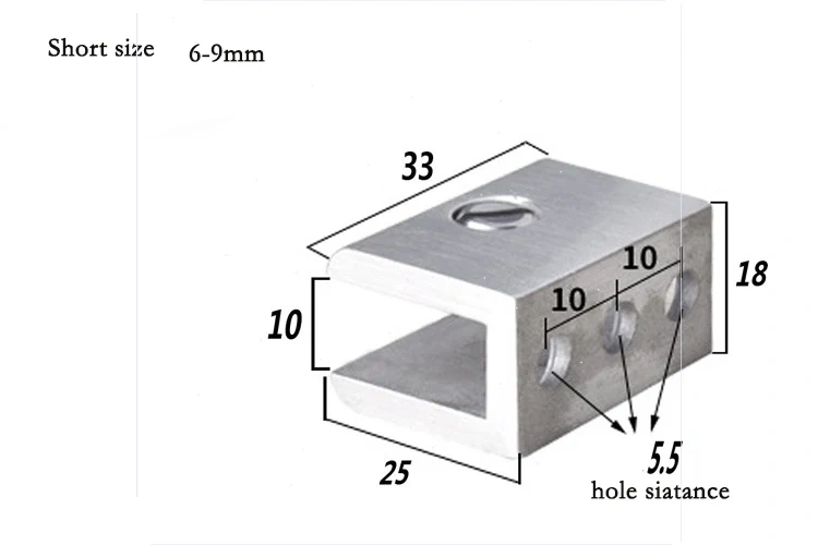 1PCS 304 Stainless Steel Clamps Clips Support Brackets 8-12 Mm Glass Clamp Hardware  Glass Holder  Cabinet Clips