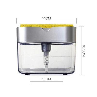 Black 300ML Kitchen Sink Soap Dispenser ABS Dispenser Detergent Liquid Soap Dispenser Stainless Steel Head  Hand Dispenser