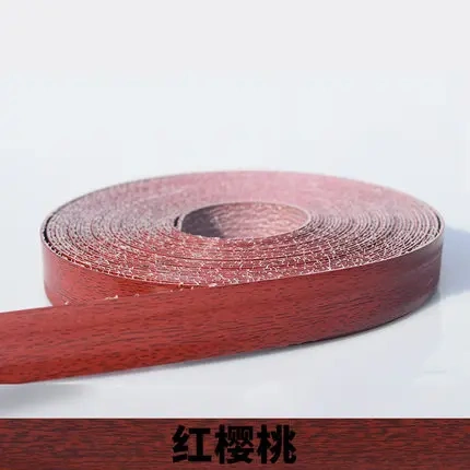 10M Self-adhesive Furniture Wood Veneer Decorative Edge Banding PVC for Furniture Cabinet Closet Wood Veneer Surface Edging