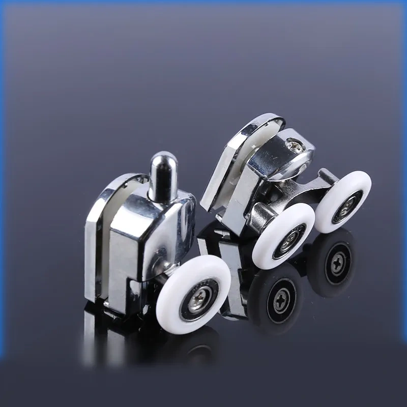 23mm/25mm/27mm Shower Door Rollers Zinc Alloy Double-Wheel Sliding Shower Door Roller Bearing Wheel Runners Replacement