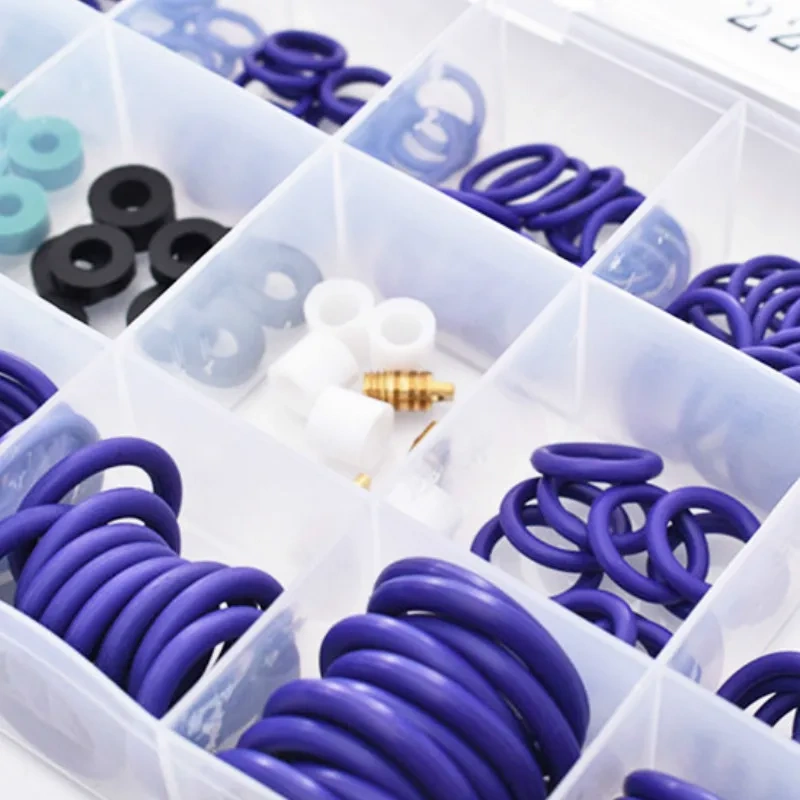 225PCS rubber pad thimble O ring repair box, air conditioning car repair box
