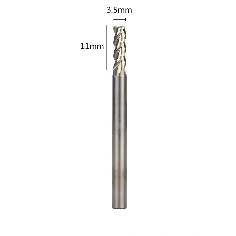 5pcs/D3.5-4-50 Milling cutters for Aluminum CNC Tools Solid Carbide CNC 3-Flute End mills Router bits,aluminum composite panels