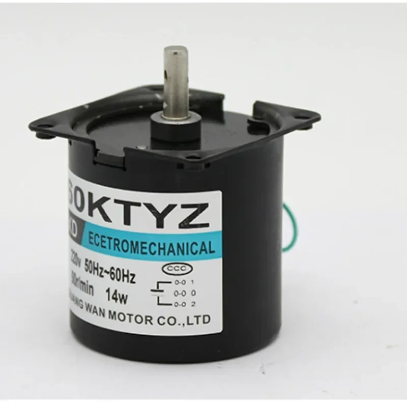 60Ktyz 14W Ac Permanente Magneet Synchrone Motor 110V/220V Gear Motor Miniatuur Lage Snelheid Grote Koppel Kleine Motor