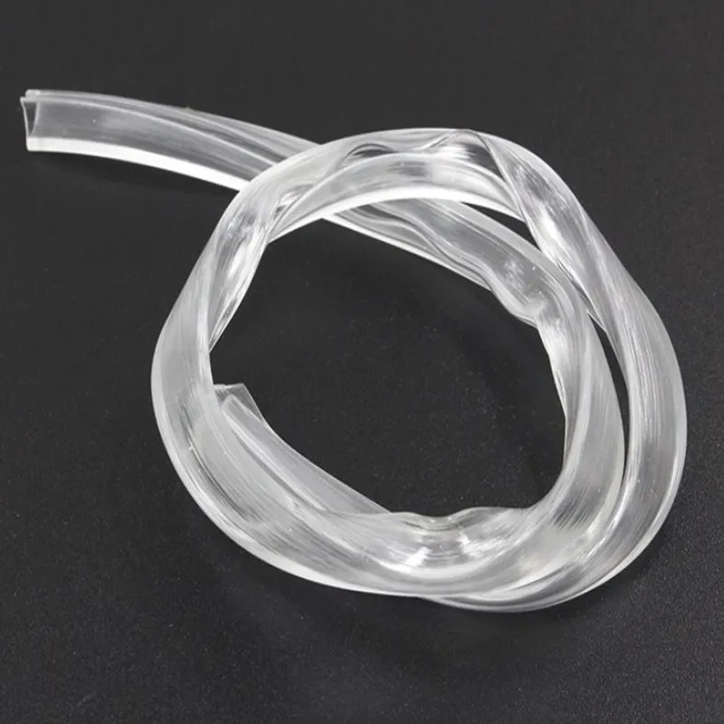 2M U-shaped transparent Silicone rubber sealing strip bath door  sound insulation seal weathering  for 5/8/10/12mm glass window