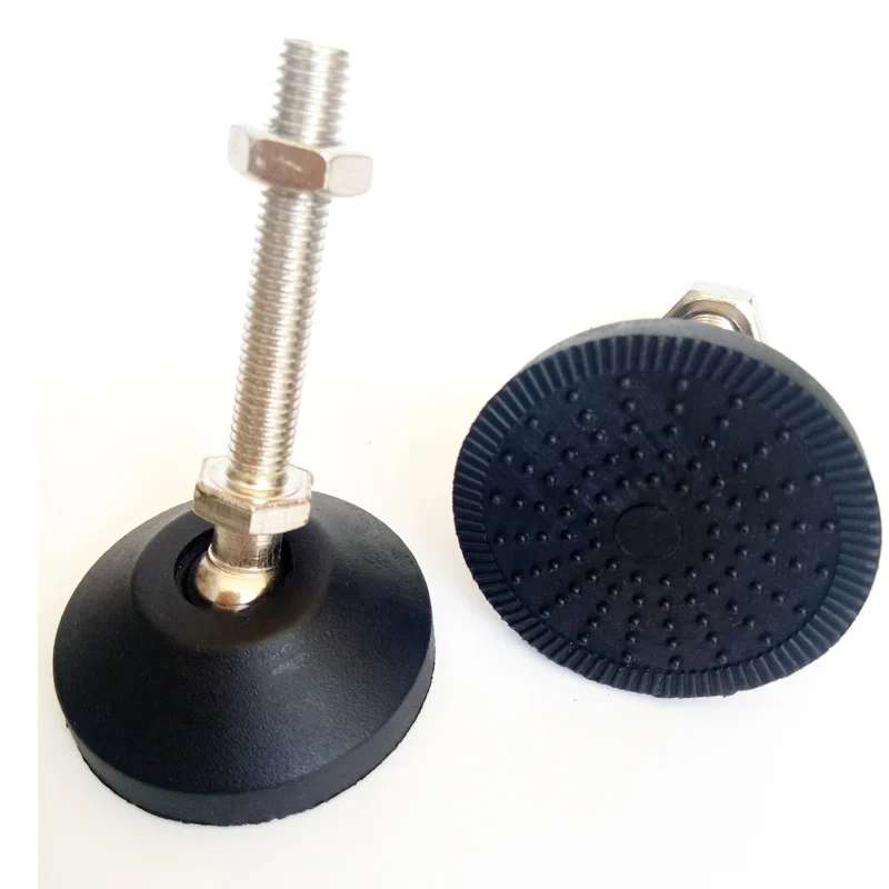 2pcs 304 stainless steel Furniture Support leg Non-skid pad Active/Fixed M6/M8/M10/M12/M16 Adjustable Furniture  Feet Pad