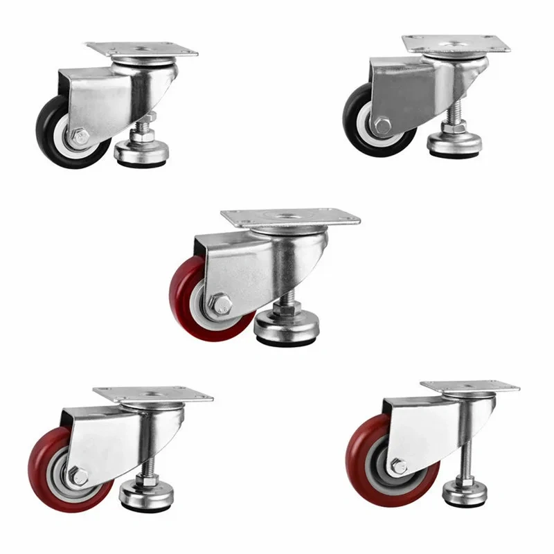 2.5 inch level regulating wheel height 9cm industry enclosure wheel diameter is 65 mm with goblet adjustable casters