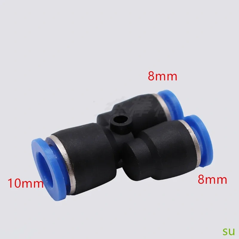 3 Way Port Y Shape Air Pneumatic 12mm 8mm 10mm 6mm 4mm OD Hose Tube Push in Gas Plastic Pipe Fitting Connectors Quick Fittings