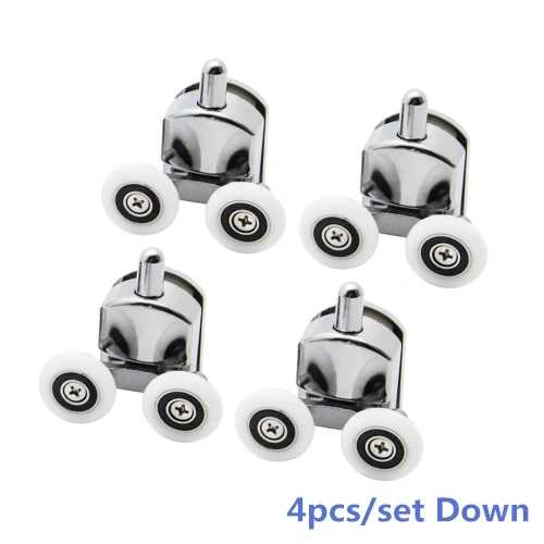 23mm/25mm/27mm Shower Door Rollers Zinc Alloy Double-Wheel Sliding Shower Door Roller Bearing Wheel Runners Replacement