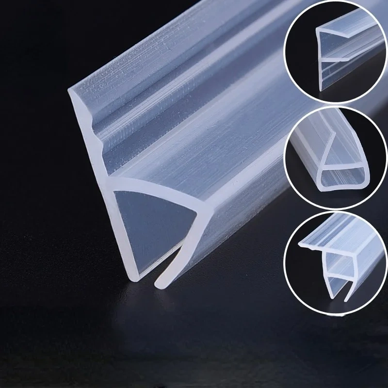 2M Seals strip Sliding Door Screen Shower Window Barn Bathroom SoundProof Sealing 6 8 10 12mm Glass Fixture Accessories Custom