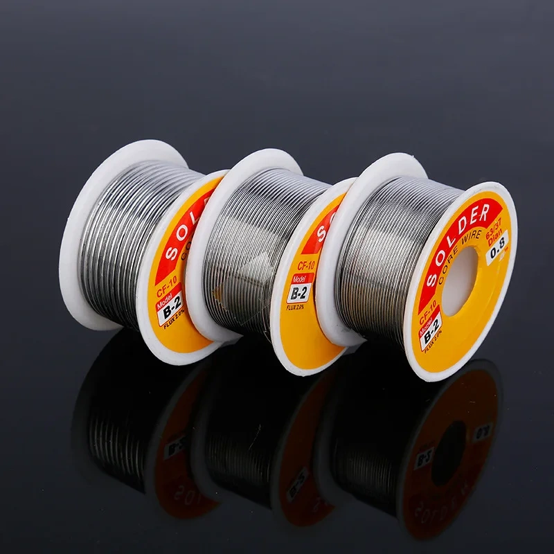 NEW 50g 0.5/0.6/0.8/1/1.2/1.5/2 Mm FLUX 2.0% 45FT Tin Lead Tin Wire Melt Rosin Core Solder Soldering Wire Roll No-clean