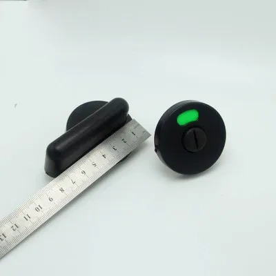 Nylon PVC Bulkhead Door Lock Instructions Public Restroom Toilet Partition Door Lock Vacant Engaged Indicator Bathroom