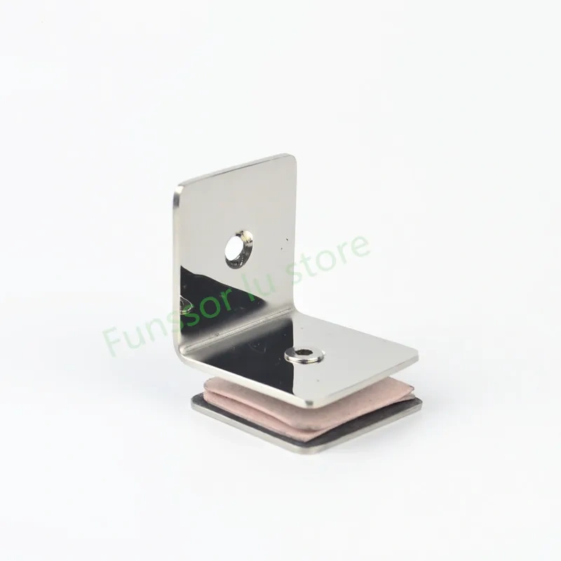 Stainless steel 90-degree glass clamp, Glass partition plate holder,mirror polishing,fix glass on the wall bathroom chip
