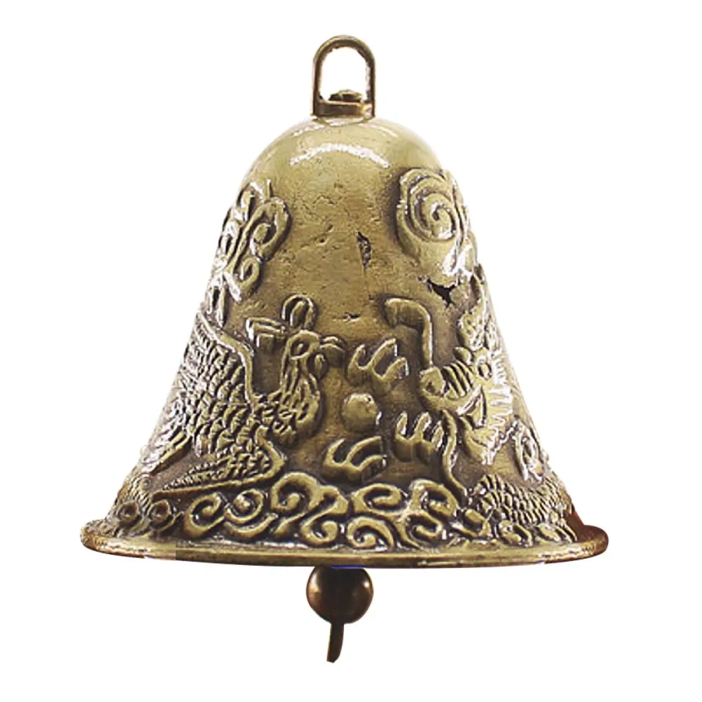 2Pcs Cow Horse Sheep Grazing Copper Bells Large Thickened Cattle Sheep Zinc Alloy Antique Bells Loud Crisp Pread Farther