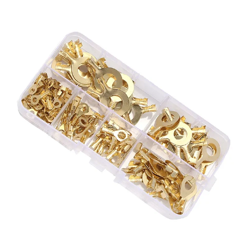 150pcs boxed annular cold-pressed terminal gold connection terminal kit 150pcs terminal combination