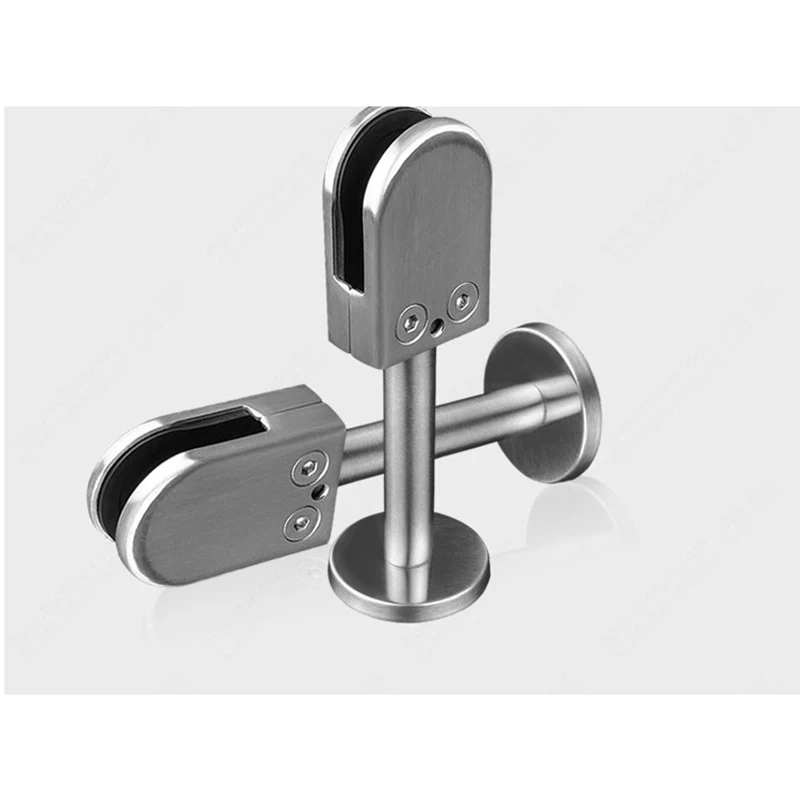 304 Stainless Steel Glass Clamps Adjustable Glass Holder for Staircase Handrail Glass-to-Ground Fixed Bracket 65x43x26