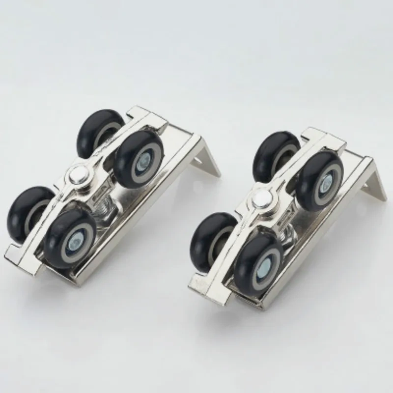 2pcs Sliding Door Roller Bear 30KG Home Room Wardrobe Wood Door Hanging Wheels For Furniture Hardware Wheel