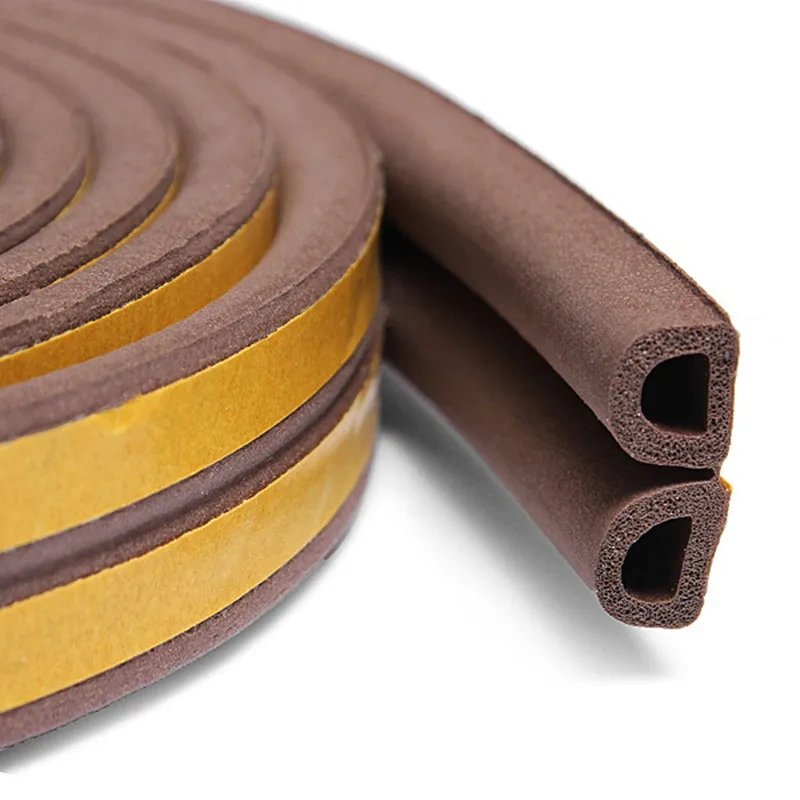 5 meters DIPE self-adhesive door and window sealing strip glass window anti-collision rubber strip foam sound insulation strip