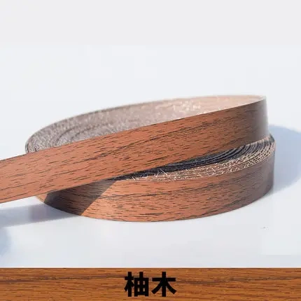 10M Self-adhesive Furniture Wood Veneer Decorative Edge Banding PVC for Furniture Cabinet Closet Wood Veneer Surface Edging