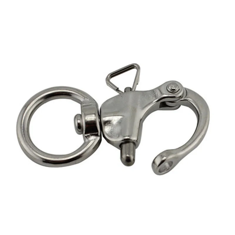 5pcs 316 Stainless Steel Quick Release Swivel Shackle Mayitr Marine Boat Anchor Chain Eye Shackle Swivel Snap Hook Hardware