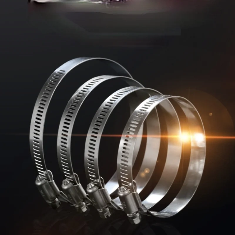 5pcs/lot High Quality Screw Worm Drive Hose Clamp 304 Stainless Steel Hose Hoop Pipe Clamp Clip