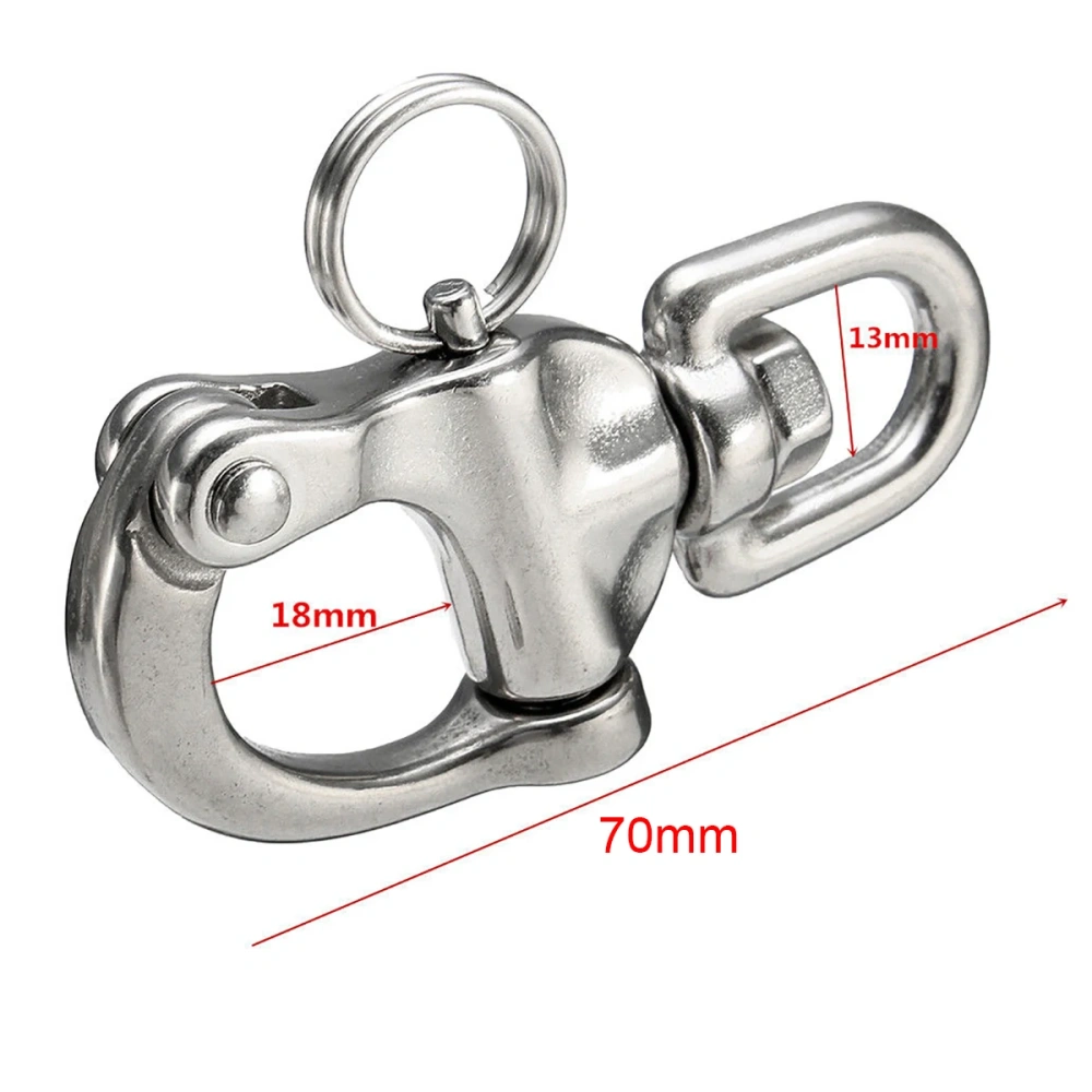 Mayitr 316 Stainless Steel Swivel Shackle Quick Release Boat Anchor Chain Eye Shackle Swivel Snap Hook for Marine Architectural