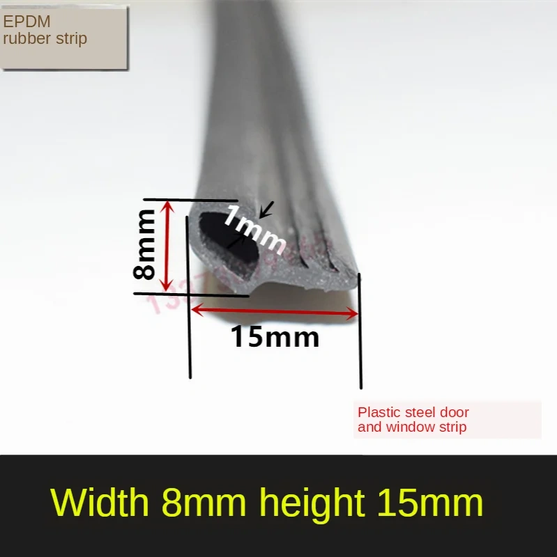 5M EPDM Seal Door and Window Rubber Strip Window Waterproof Article Sound Deadening Strip