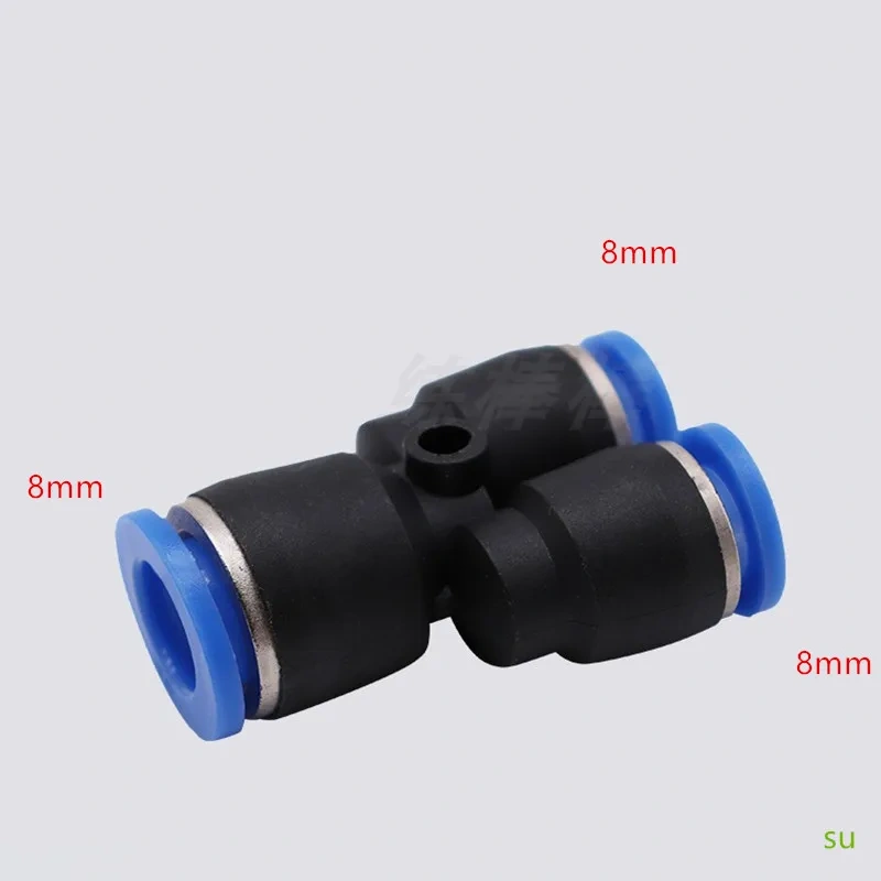 3 Way Port Y Shape Air Pneumatic 12mm 8mm 10mm 6mm 4mm OD Hose Tube Push in Gas Plastic Pipe Fitting Connectors Quick Fittings