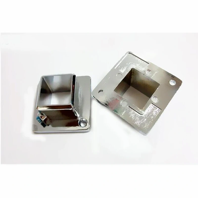 4pcs  aluminium alloy Clothes Rack Square Flange Seat 25*25mm Square Pipe Stainless Steel Tube Support Display Rack Fittings