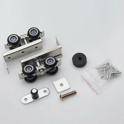 2pcs Sliding Door Roller Bear 30KG Home Room Wardrobe Wood Door Hanging Wheels For Furniture Hardware Wheel